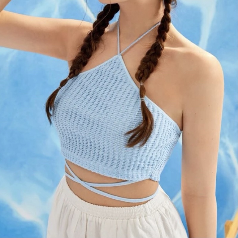 ÁO YẾM CROPTOP DÂY BUỘC CỔ, BUỘC DÂY EO HỞ LƯNG SEXY TRENDY GIÁ RẺ XINH