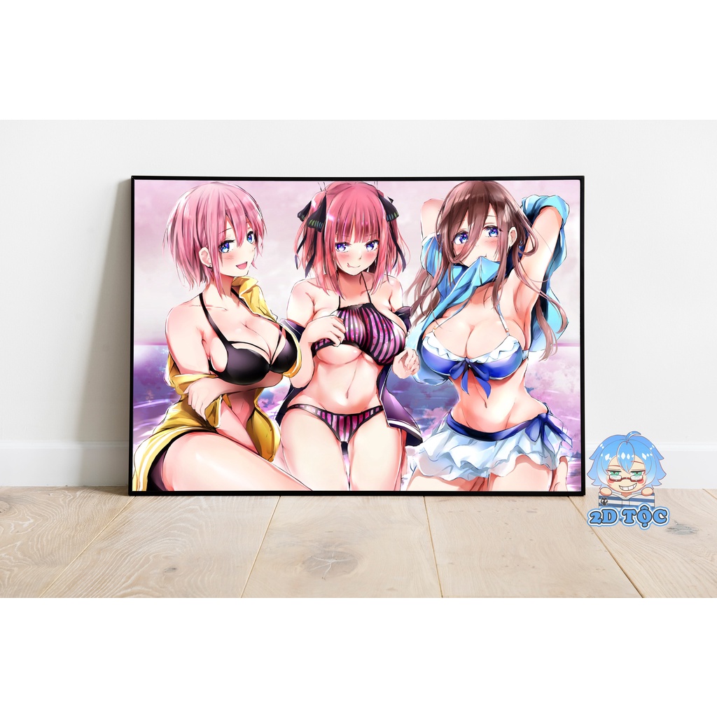 ẢNH POSTER A3 DÁN TƯỜNG CAO CẤP NAKANO NINO (18) ANIME 5-TOUBUN NO HANAYOME  BY 2D TỘC SHOP