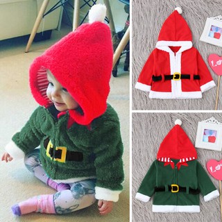 Áo hoodie vải lông cừu hoạ tiết giáng sinh dễ thương cho bé