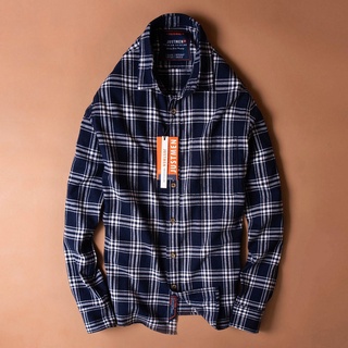 Áo Sơ Mi Just Men tay dài họa tiết caro trẻ trung