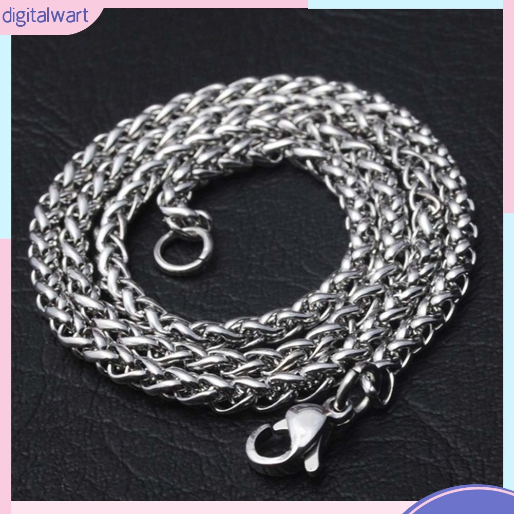 Dây chuyền bện dạng xích bằng thép không gỉ phong cách thời trang cho nam