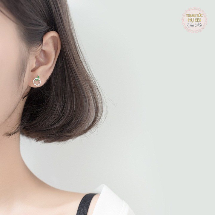 Bông tai nữ thời trang Hàn cực xinh, bạc ý S925 giá rẻ - HT218