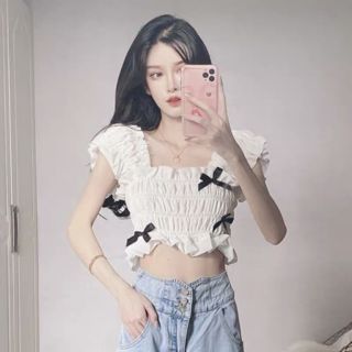 Áo kiểu nơ nhúng