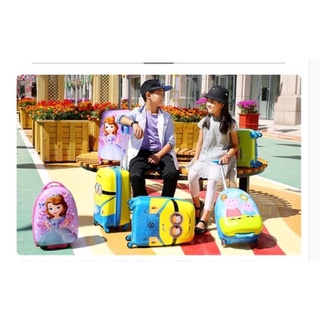 Vali kéo trẻ em, vali kéo cho bé cao cấp in 2mặt🧳Hàng chuẩn🧳Sẵn đủ mẫu, Vali kéo cho bé, vali cho bé trai,bé gái, minion