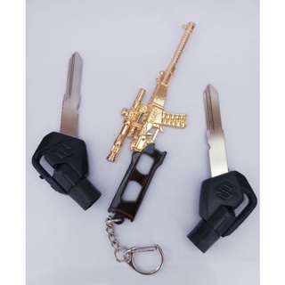 Combo 2 phôi chìa khóa suzuki raider + móc khóa pubg