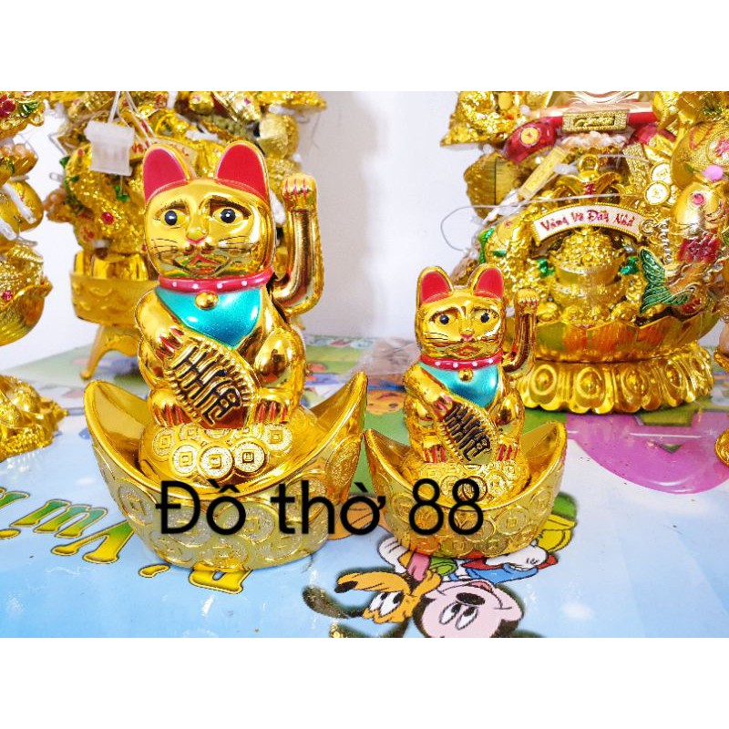 mèo thần tài sử dụng pin 2 size