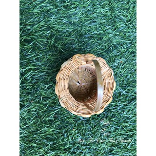 Giỏ tre cắm hoa trang trí giỏ decor mini