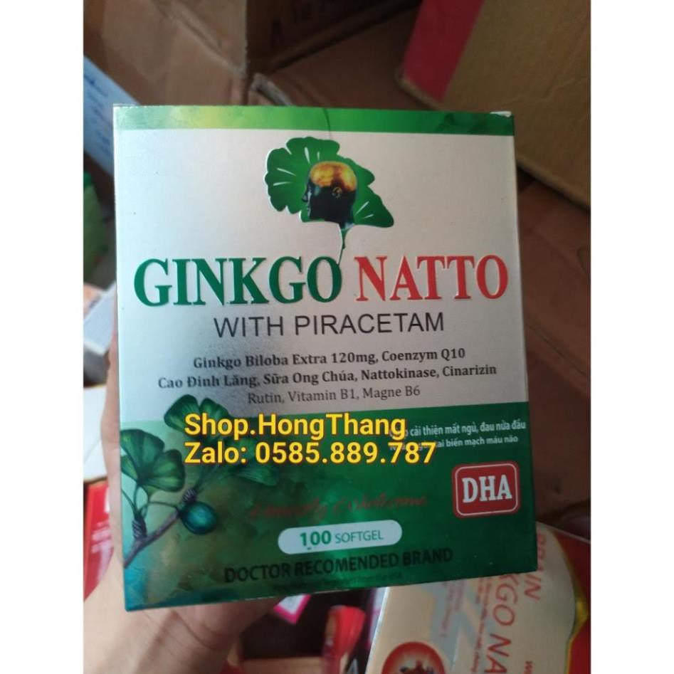 Ginkgo Natto Cải thiện trí nhớ và chứng mất ngủ hoạt huyết dương não, đau đầu chóng mặt, ngủ k ngon giấc, trí nhớ kém