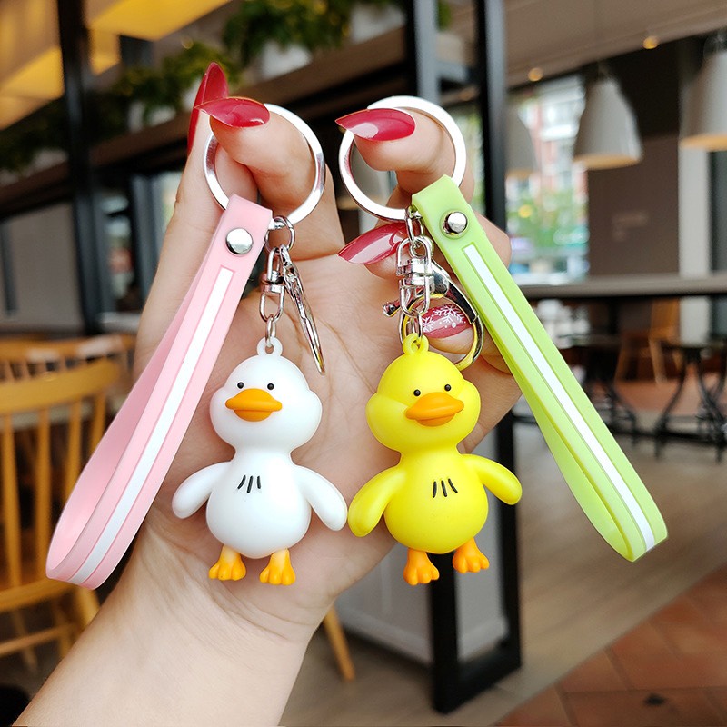 Móc khoá vịt dễ thương bao gồm 3 màu treo balo , móc khoá