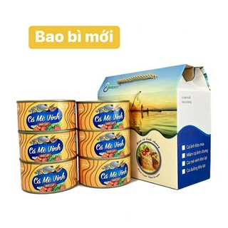 Combo 6 lon CÁ MÈ VINH KHO LẠT đóng hộp 210g ANTESCO (Đặc sản AN GIANG)