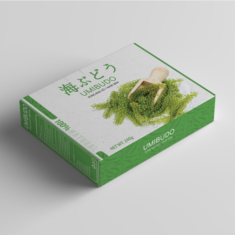 Rong nho tươi tách nước UMIBUDO 1 hộp 240g và SABUDO 1 gói 20g