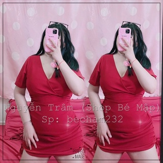 Đầm body đắp chéo rút dây bigsize 65-85kg