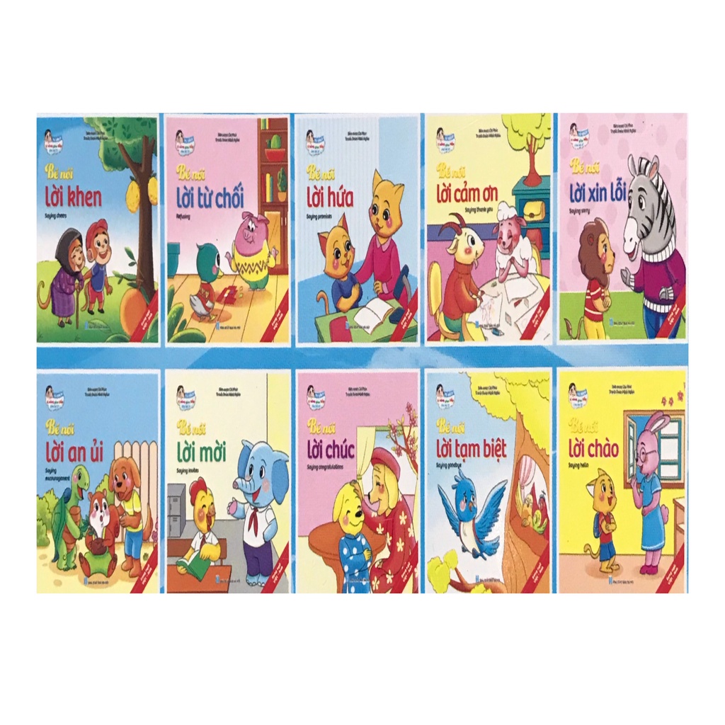 Sách - Combo Truyện tranh kỹ năng giao tiếp ứng xử cho bé ( 10 cuốn )