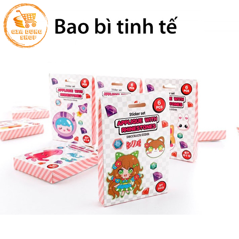Tranh Đính Đá Mini Cho Bé Tự Hoàn Thành Nhiều Mẫu Công Chúa Loại 12 Sticker - 10 Sticker - 8 Sticker - 6 Sticker