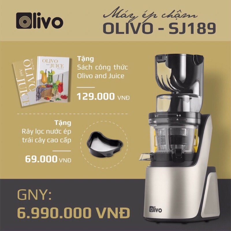 Máy Ép Chậm OLivo SJ189 💥 HÀNG CHÍNH HÃNG 💥 BẢO HÀNH 10 NĂM
