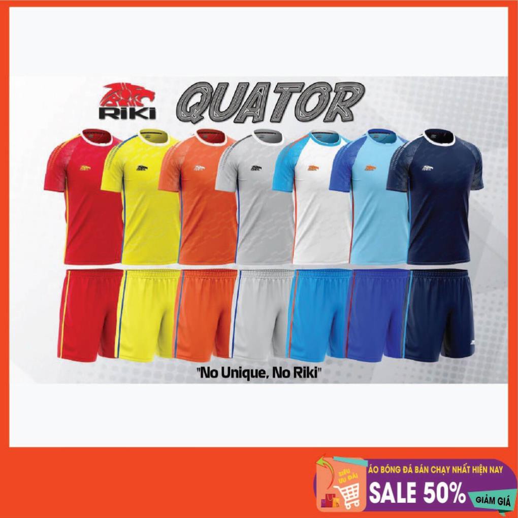Bộ áo bóng đá không logo RiKi Quator sẵn kho, giá tốt