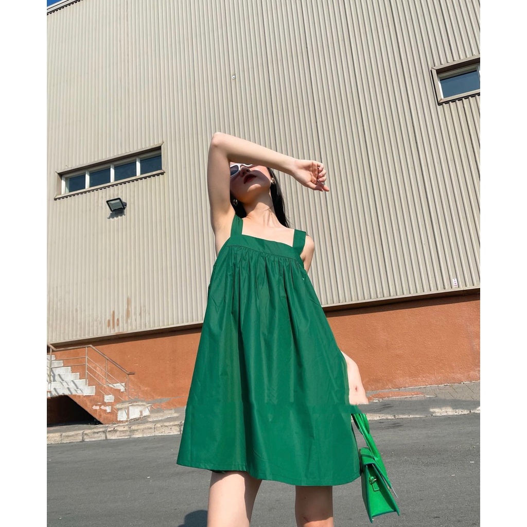 ĐẦM DÂY CÁCH ĐIỆU LƯNG SIÊU XINH HAI MÀU ĐEN NUDE - YIKO DRESS