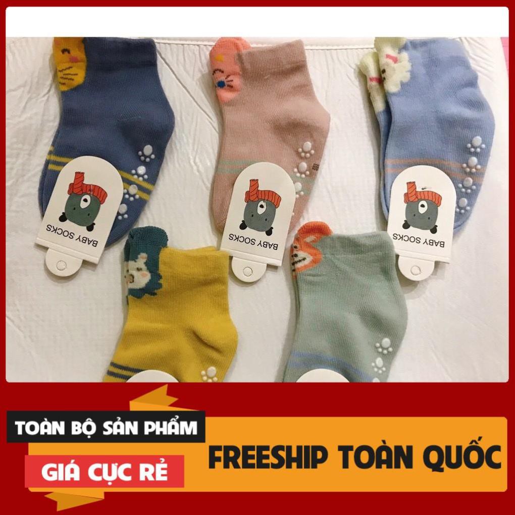 TẤT GẤU TRẺ EM CHỐNG TRƯỢT BABY SOCKS 0-2 TUỔI