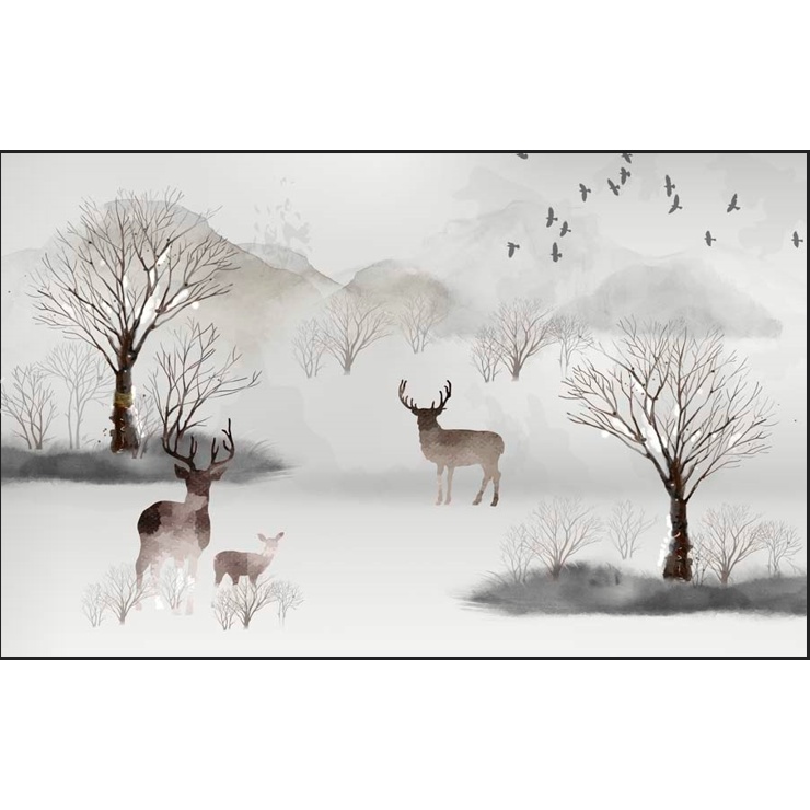 Tranh dán tường Quán Cafe, Trà Sữa, Trang Trí Cửa Hàng 3D mẫu hot