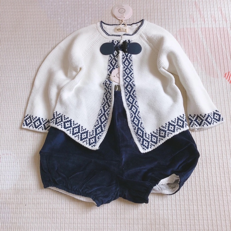 Sét quần áo cho bé gái 3-6 tuổi  Áo len quần nhung cao cấp 0921
