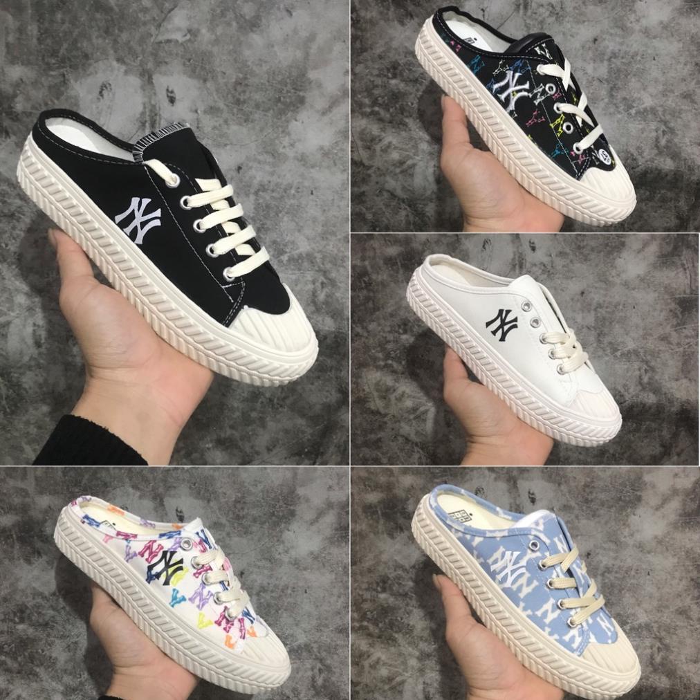 Giày sneaker Sục MLB ny đạp gót các màu cho nữ 2022