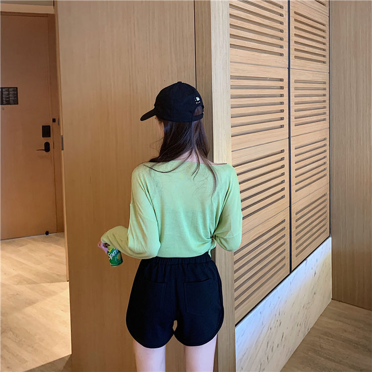 Quần Short Thể Thao Lưng Cao Phong Cách Hàn Quốc 2020 Dành Cho Nữ