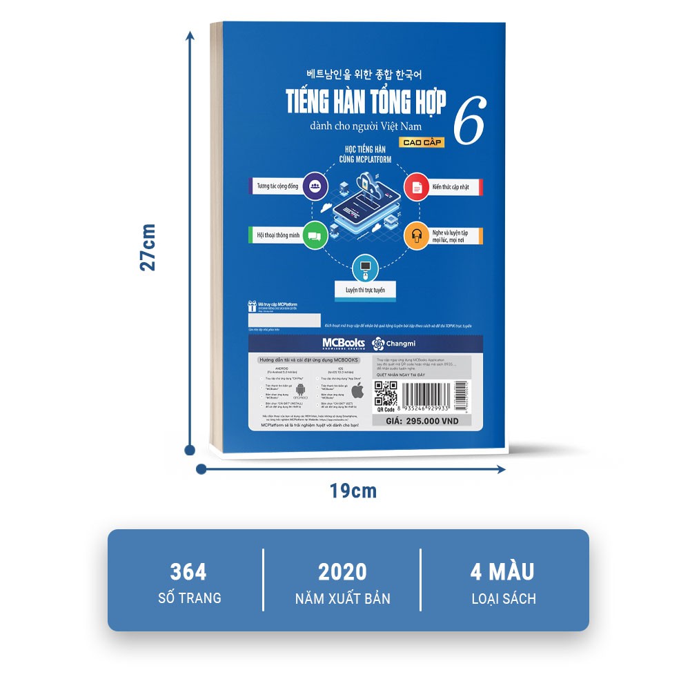 Sách - Tiếng Hàn Tổng Hợp Dành Cho Người Việt Nam Trình Độ Cao Cấp 6 - Bản Màu Mới - Kèm App Học Online