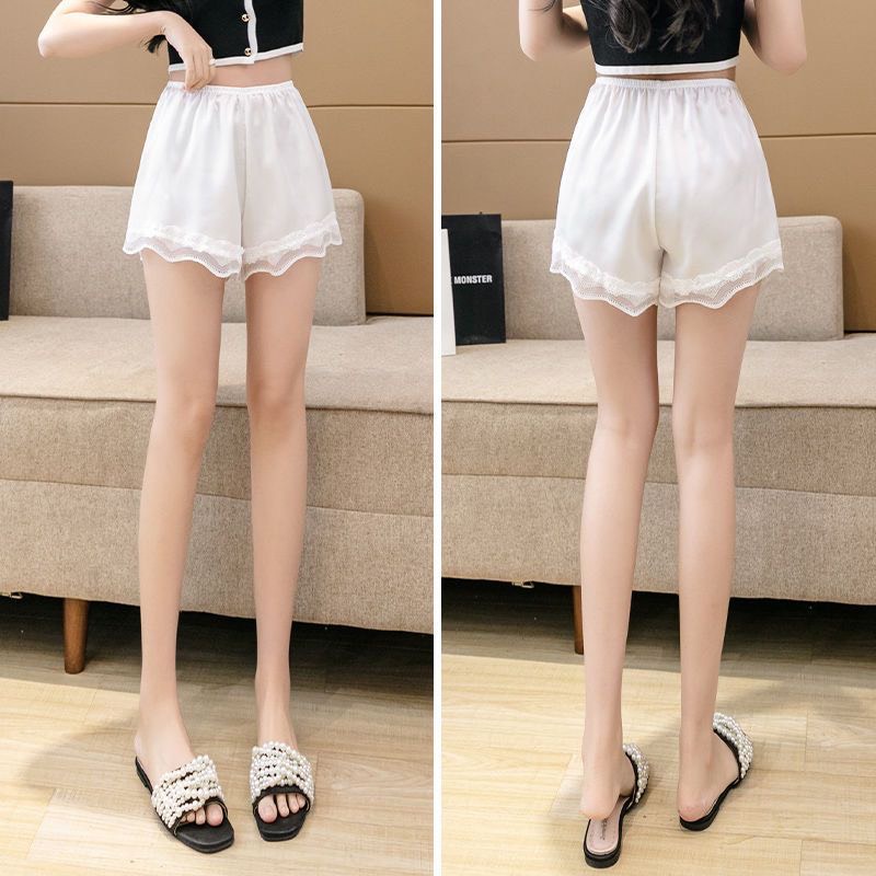 Quần đùi nữ mặc nhà bigsize, mặc trong váy, quần ngủ chất lụa sation cạp chun mềm chất đẹp - Meii