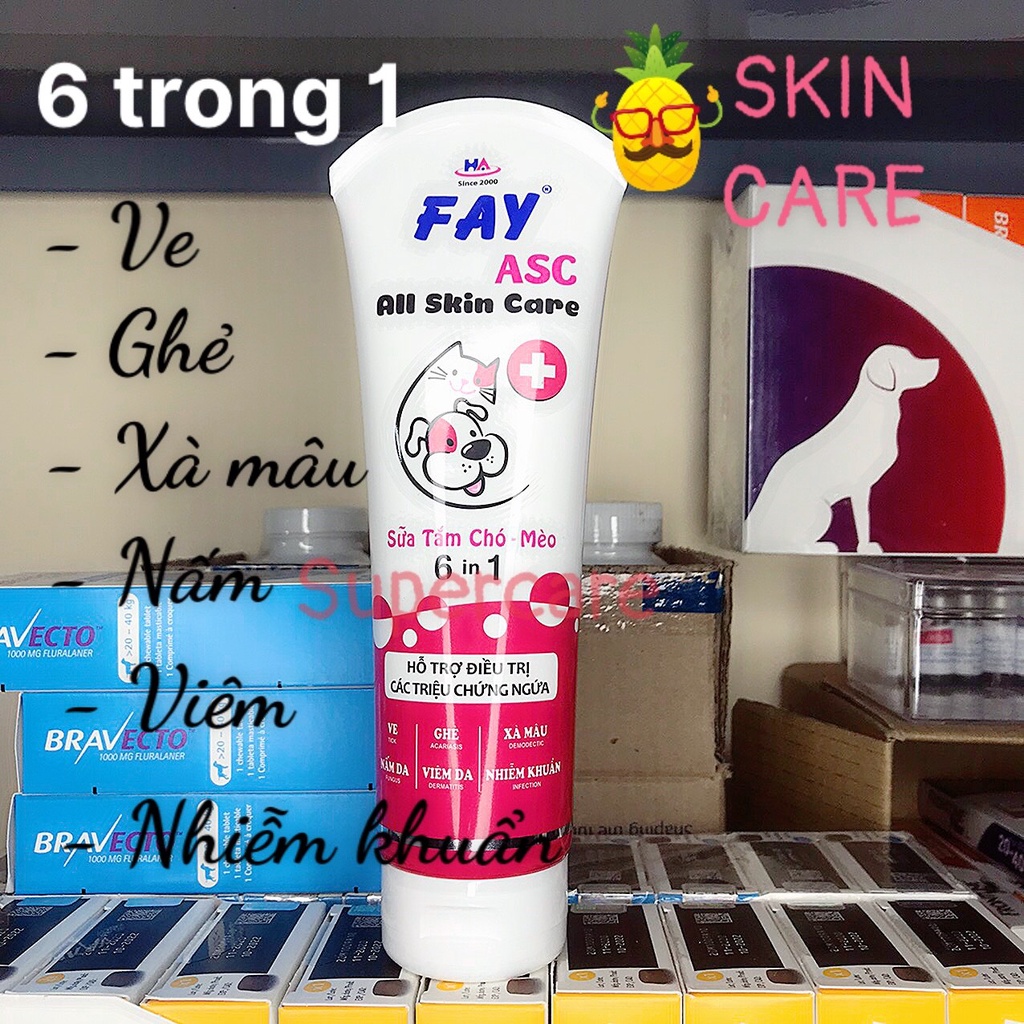 Sữa Tắm Hỗ Trợ Các Bệnh Về Da Fay Tuýp 290Ml (Ghẻ, Xà Mâu, Rụng Lông, Nấm Da,...)