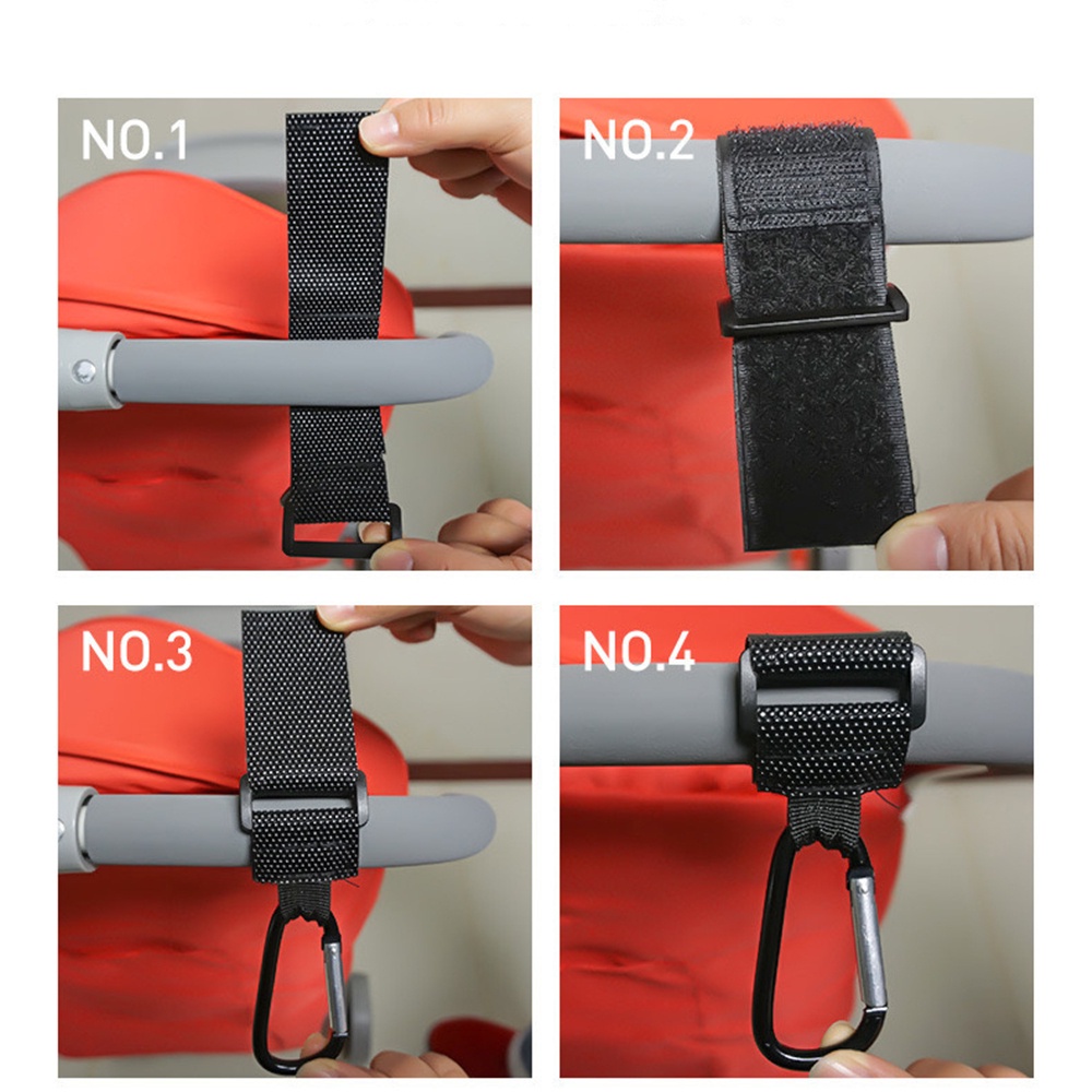 Móc treo đồ gắn xe đẩy em bé bằng kim loại nhiều màu cao cấp