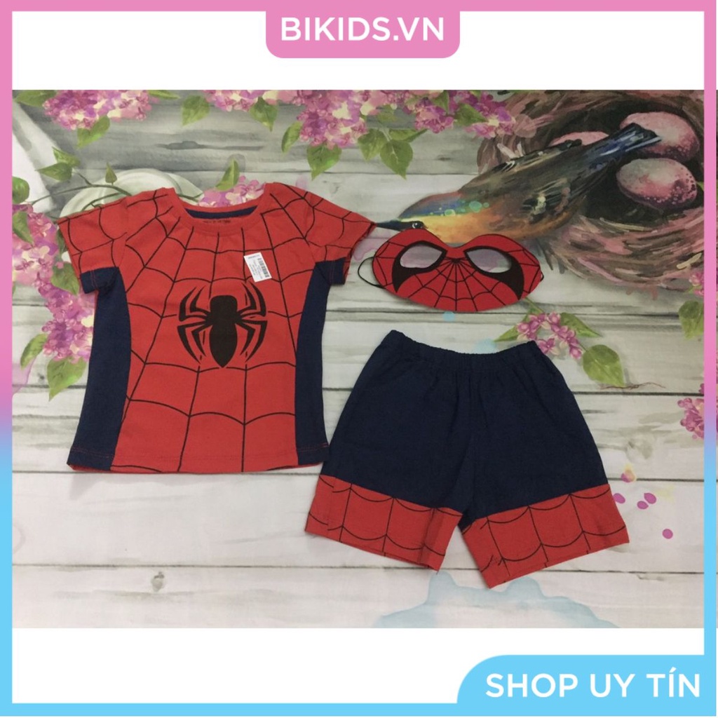 CHIPKIDS - Bộ cộc tay cotton siêu nhân mặt nạ (1-2t)
