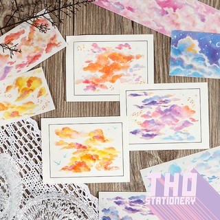 Sticker Bầu Trời 💖 Washi Tape Chiết Hình Dán HAPPY DAYS Trang Trí Sổ Phong Cách Hàn Quốc Phụ Kiện Bullet Journal