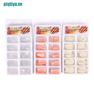 Set 100 Móng Tay Giả Kiểu Pháp Tự Nhiên
