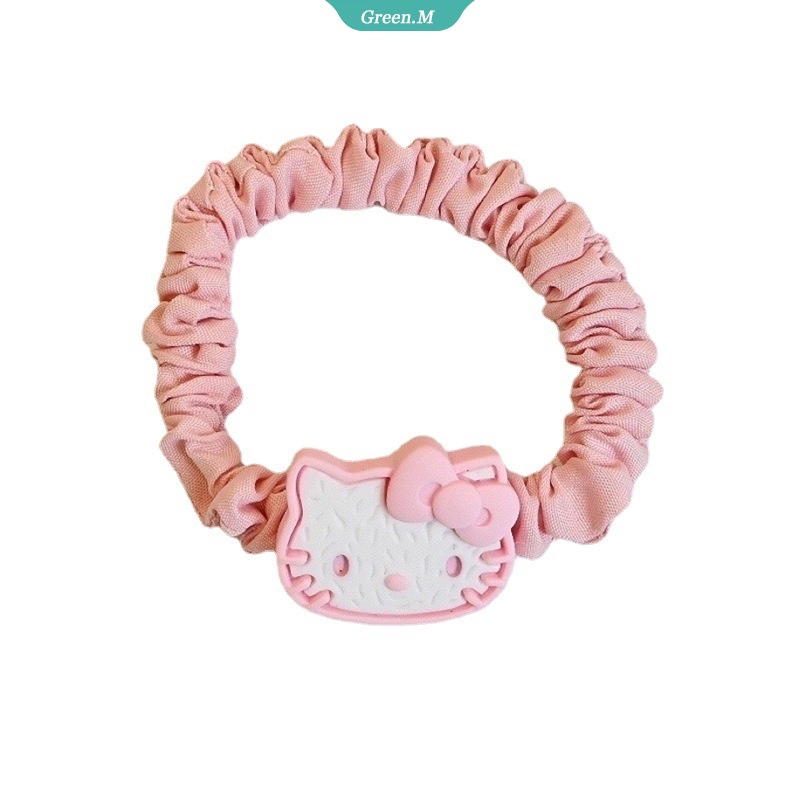 SANRIO Dây Cột Tóc Co Giãn Hình Hello Kitty Màu Hồng Cho Nữ