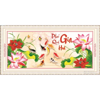 Tranh thêu chữ thập Ailuo Gia hòa Phú quý 53507