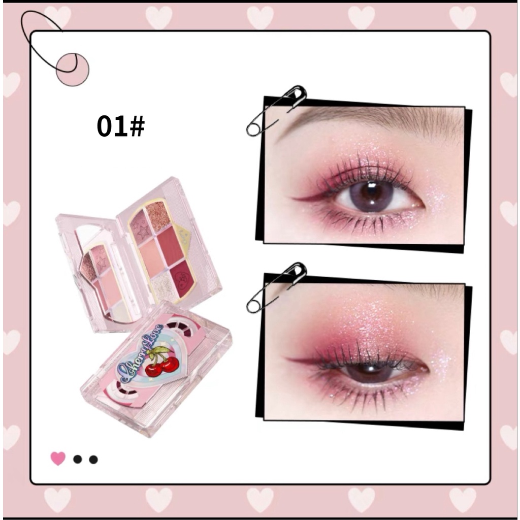 FLOWER KNOWS Bảng Phấn Mắt Sáu Màu Sắc Tông Lì / Hiệu Ứng Ngọc Trai Tông Đất Xinh Xắn 0405