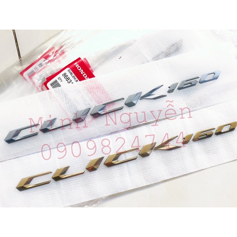 Tem chữ Click 160 chính hãng honda