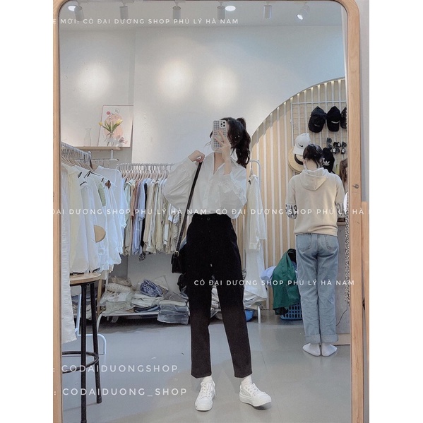 sơ mi trắng tay đèn lồng 2110