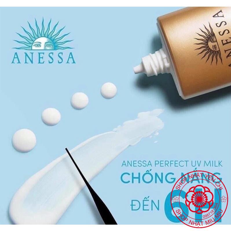 [Hàng _ Nhật_ Chuẩn]  Kem chống nắng Anessa Perfect UV Sunscreen Skincare Milk 60ml