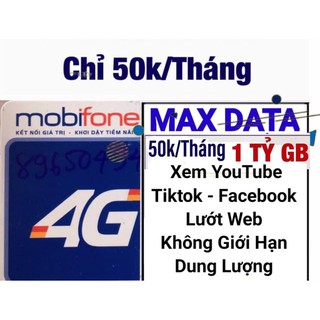 Sim 4G MobiPhone Max Data BL5G Chỉ Với 50K/Tháng