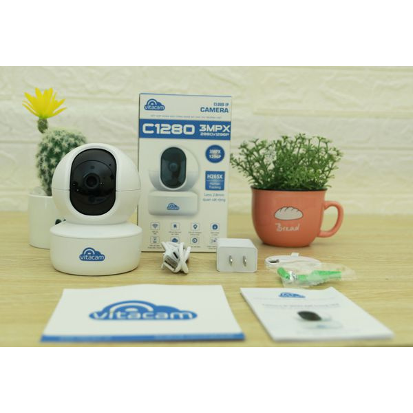 Camera Thông Minh Ip Wifi Vitacam C1280 - 3.0Mpx Full HD 1296P Chuẩn H265X - Bảo Hành Chính Hãng 24 Tháng. | BigBuy360 - bigbuy360.vn