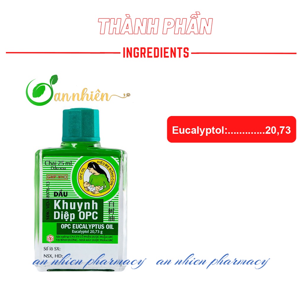 Dầu Khuynh diệp OPC phòng ngừa cảm cúm, sổ mũi, nghẹt mũi 25ml