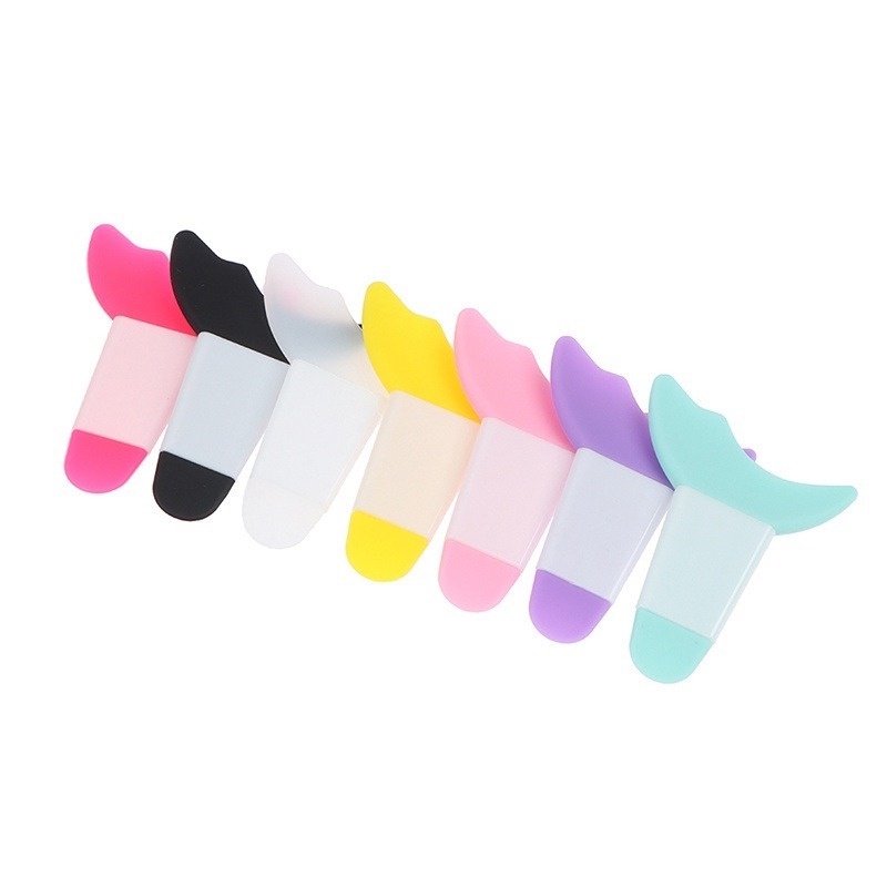 Cọ Trang Điểm Mắt/Lông Mi 3 Trong 1 Tay Dài Bằng Silicone Đa Năng