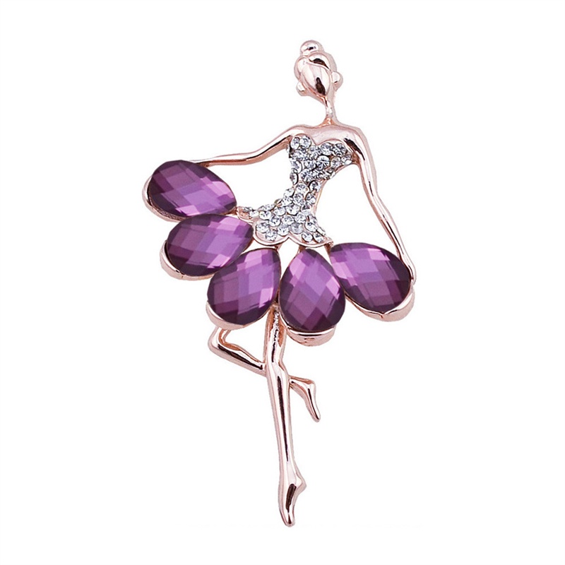 Ghim Cài Áo Hình Vũ Công Ballet Đính Đá Thời Trang Cho Nữ