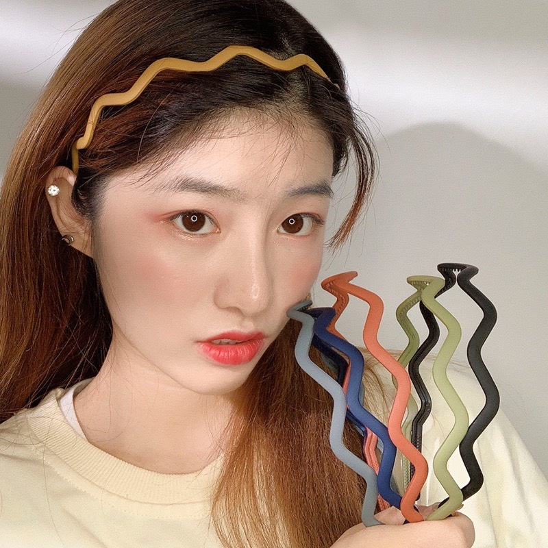 Cài tóc bờm tóc nhựa nhám trơn đơn giản phong cách Hàn Quốc cho nữ