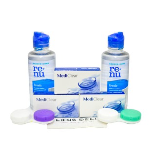 [Combo] Kính Áp Tròng Mediclear Siêu Mềm Mỏng 0.05mm (Xx: Australia ) + Nước Ngâm Renu (Xx: USA)