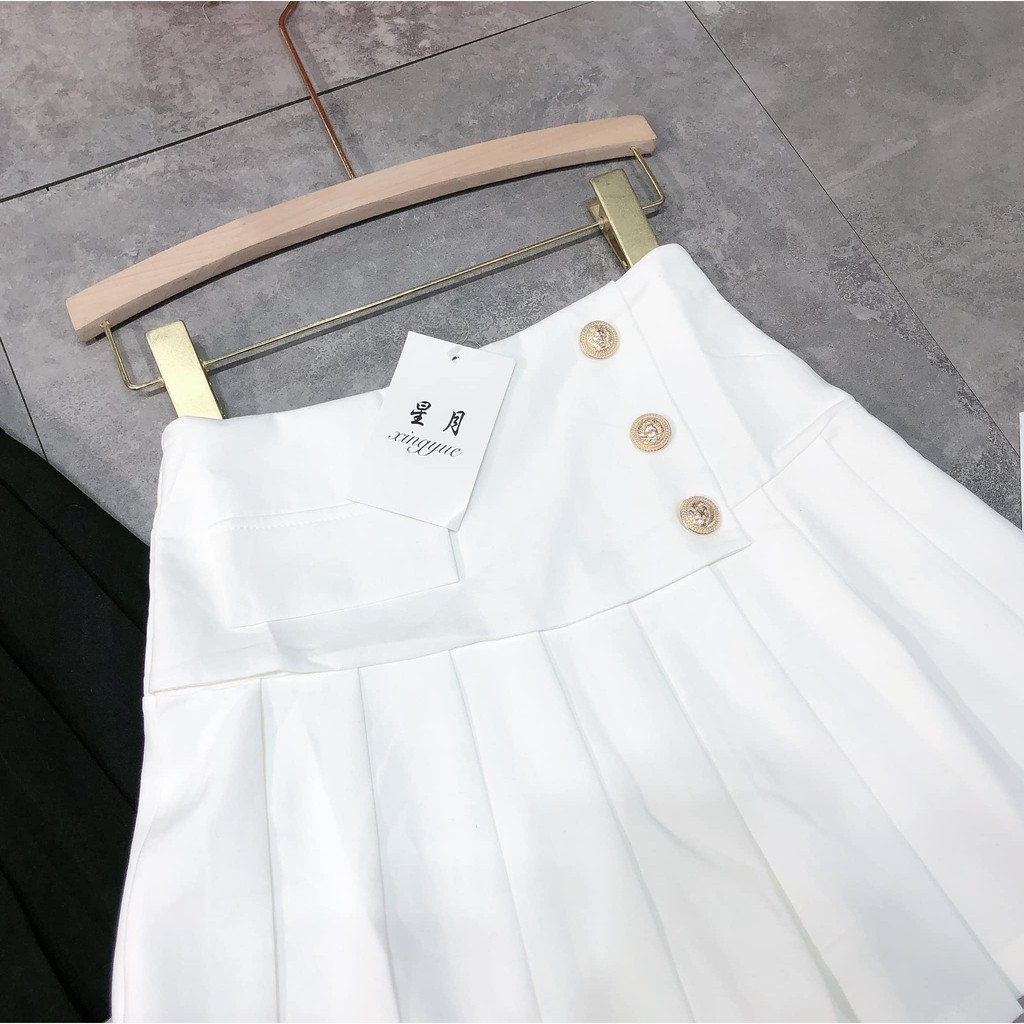 Chân váy vạt 3 cúc vàng 6011(kèm ảnh thật) | BigBuy360 - bigbuy360.vn