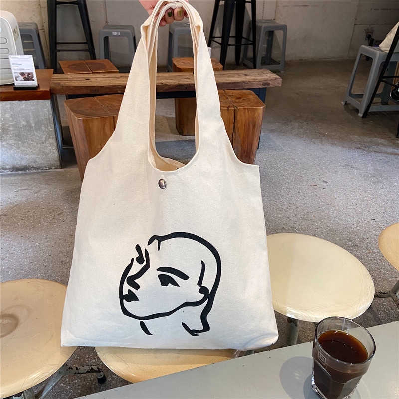 Túi vải tote đeo chéo nữ canvas đựng đồ thời trang LOT STORE TX006