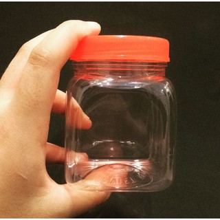 hủ nhựa trong 5x5cm nắp đỏ