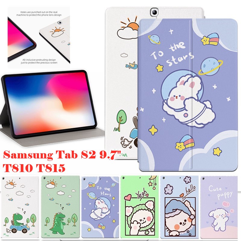 Ốp Máy Tính Bảng Nắp Lật Chống Sốc Cho Samsung Galaxy Tab S2 9.7 SM-T810 T813 T815 T817 Smart